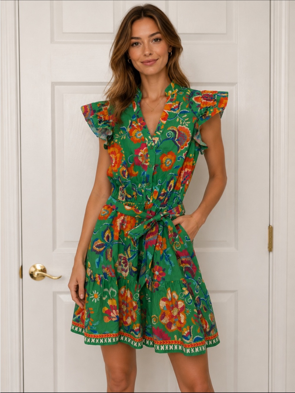 Flying Tomato Multicolor Pastel Floral Dress